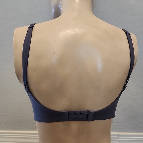 Body By Victoria's Secret Lined Perfect Coverage Bra 34C Gray Underwire - Picture 2 of 3